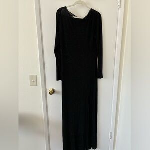 Mesh, sparkle black dress